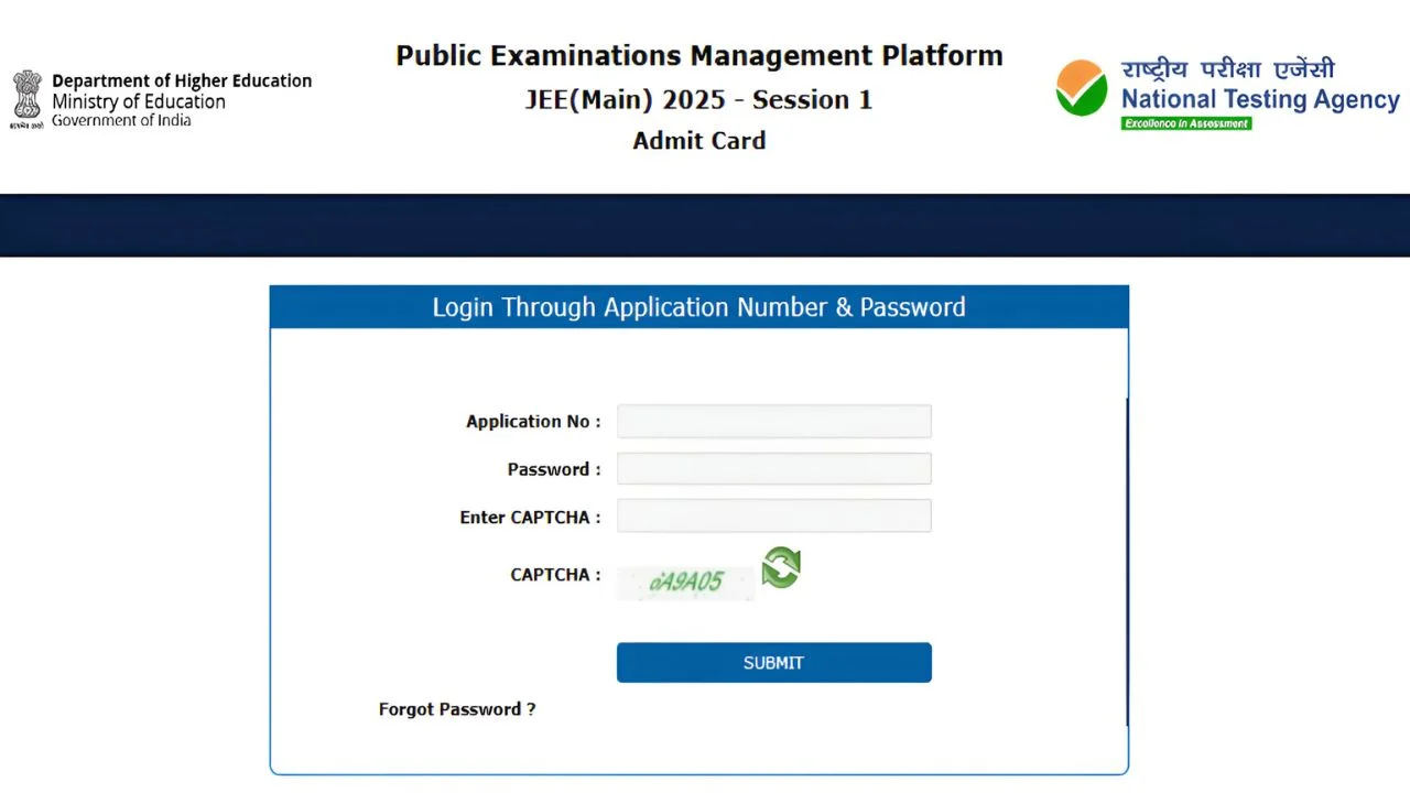 JEE Mains Admit Card 2025